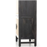 Caprice Bar Cabinet, Black Wash Mango-Furniture - Storage-High Fashion Home