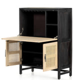 Caprice Bar Cabinet, Black Wash Mango-Furniture - Storage-High Fashion Home