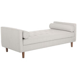 Donnie Bench, Mina Ivory-Furniture - Benches-High Fashion Home