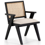 Flora Dining Chair, Drifted Matte Black, Set of 2-Furniture - Dining-High Fashion Home