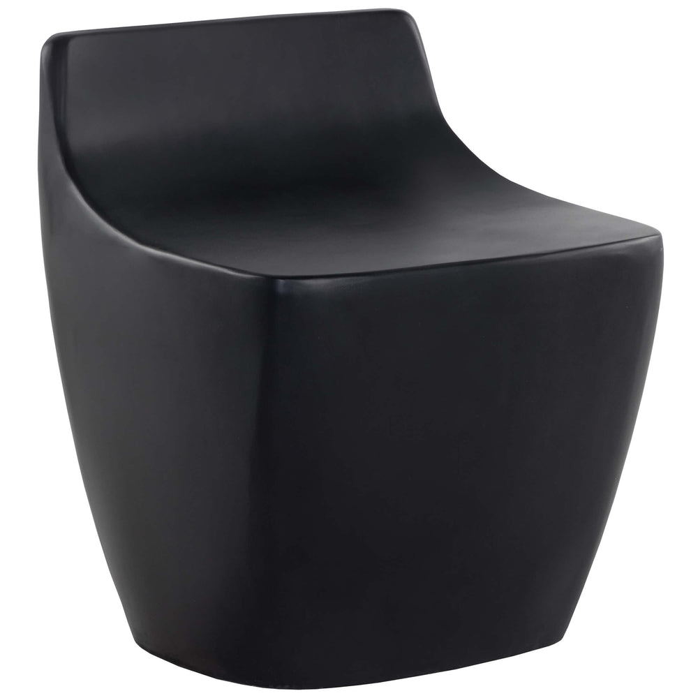 Ledger Stool, Black-Furniture - Chairs-High Fashion Home