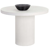 Nicolette 40" Round Dining Table, White-Furniture - Dining-High Fashion Home