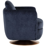 Gilley Swivel Chair, Bergen Navy-Furniture - Chairs-High Fashion Home