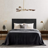 Trey Bed, Black Poplar-Furniture - Bedroom-High Fashion Home