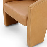 Fae Leather Chair, Palermo Butterscotch-Furniture - Chairs-High Fashion Home