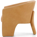 Fae Leather Chair, Palermo Butterscotch-Furniture - Chairs-High Fashion Home