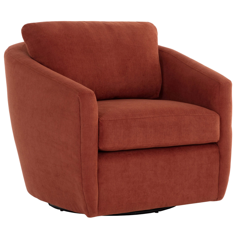 Irina Swivel Chair, Treasure Russet-Furniture - Chairs-High Fashion Home