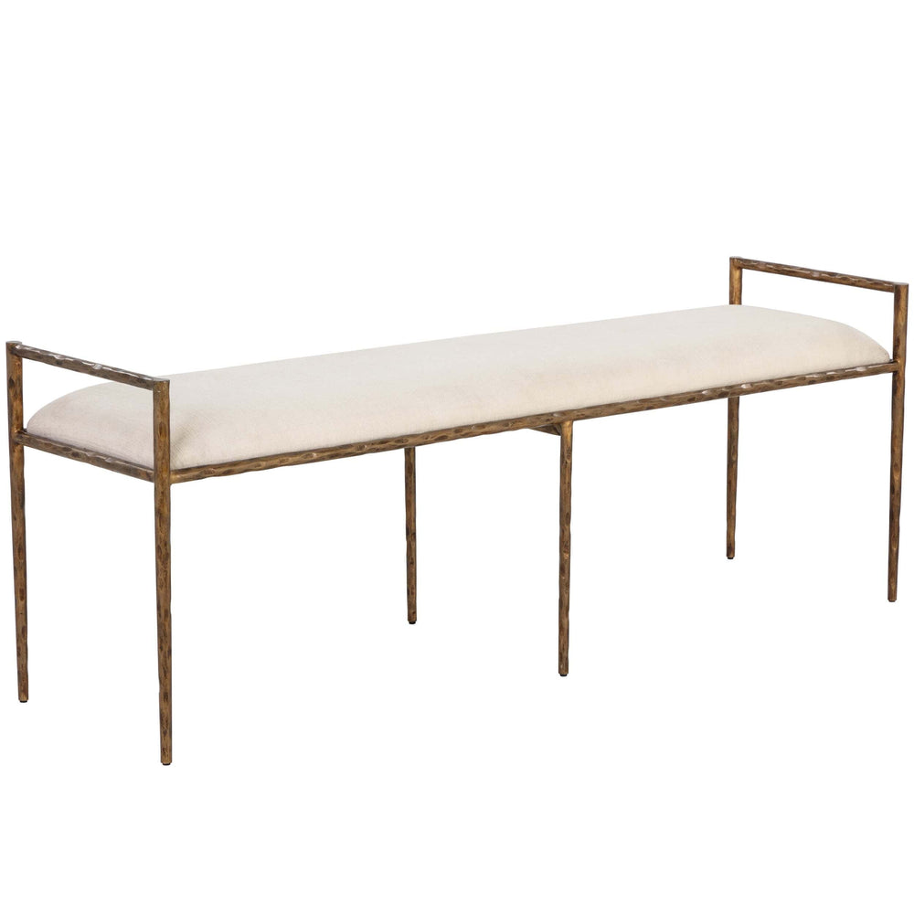 Esai Bench, Zenith Alabaster-Furniture - Benches-High Fashion Home