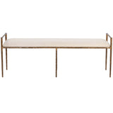 Esai Bench, Zenith Alabaster-Furniture - Benches-High Fashion Home