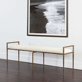 Esai Bench, Zenith Alabaster-Furniture - Benches-High Fashion Home