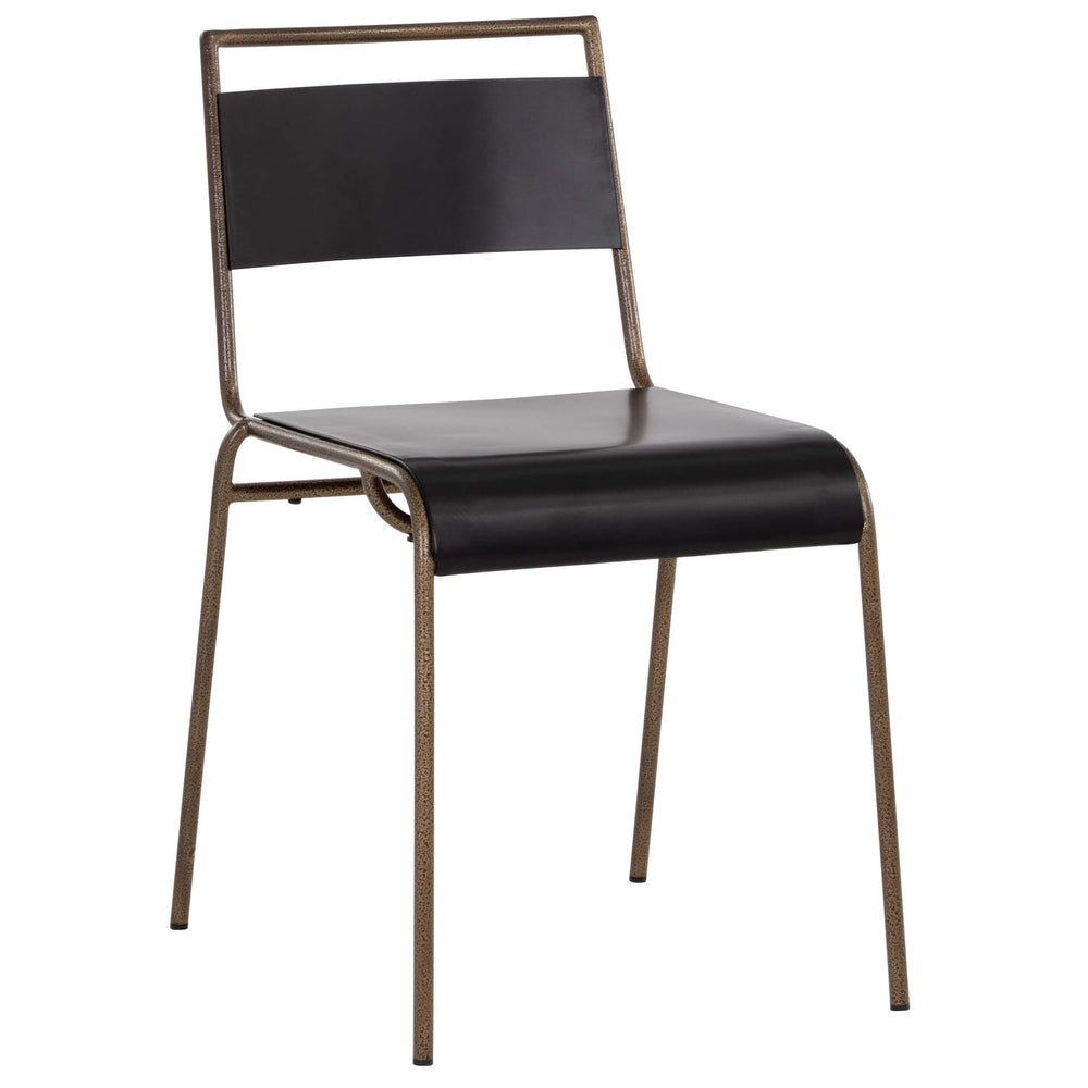 Euroa Stackable Dining Chair, Matte Black, Set of 2-Furniture - Dining-High Fashion Home