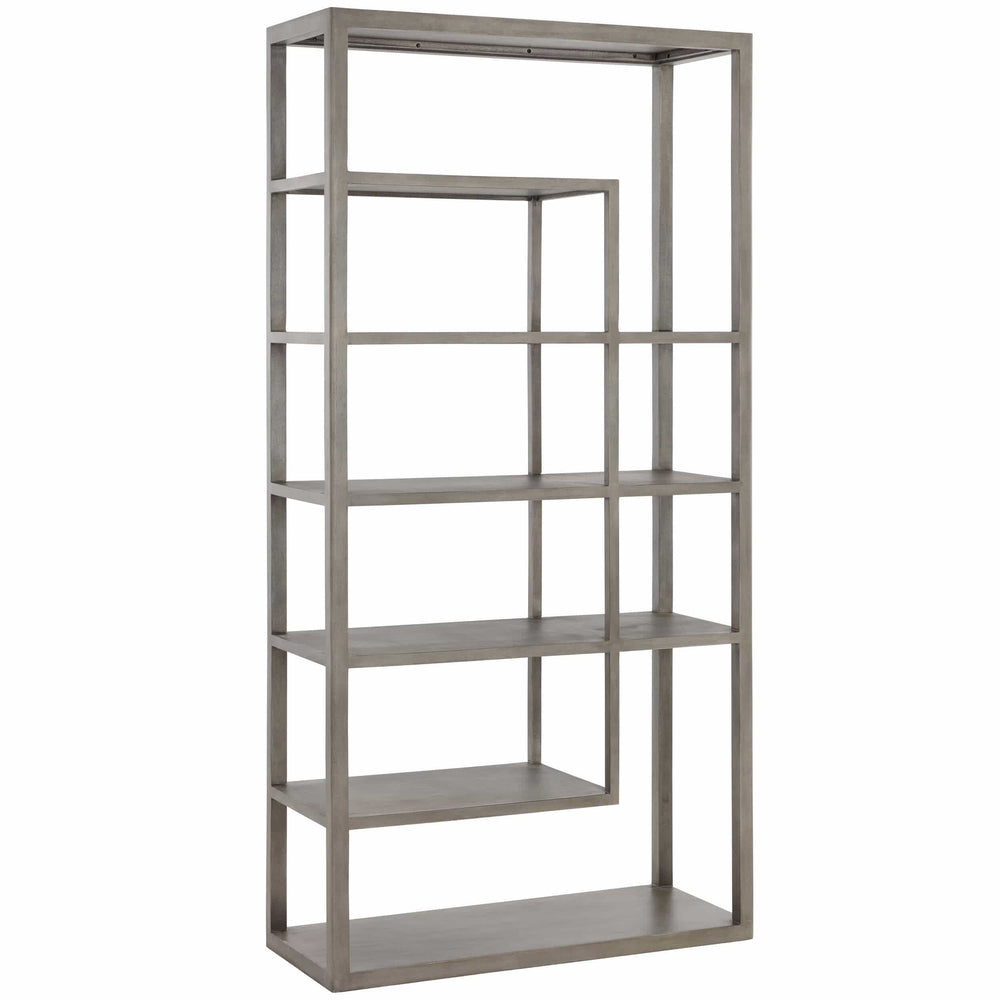 Kenzie Bookcase, Grey-Furniture - Storage-High Fashion Home