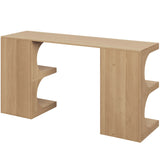 Catrine Desk, Rustic Oak-Furniture - Office-High Fashion Home