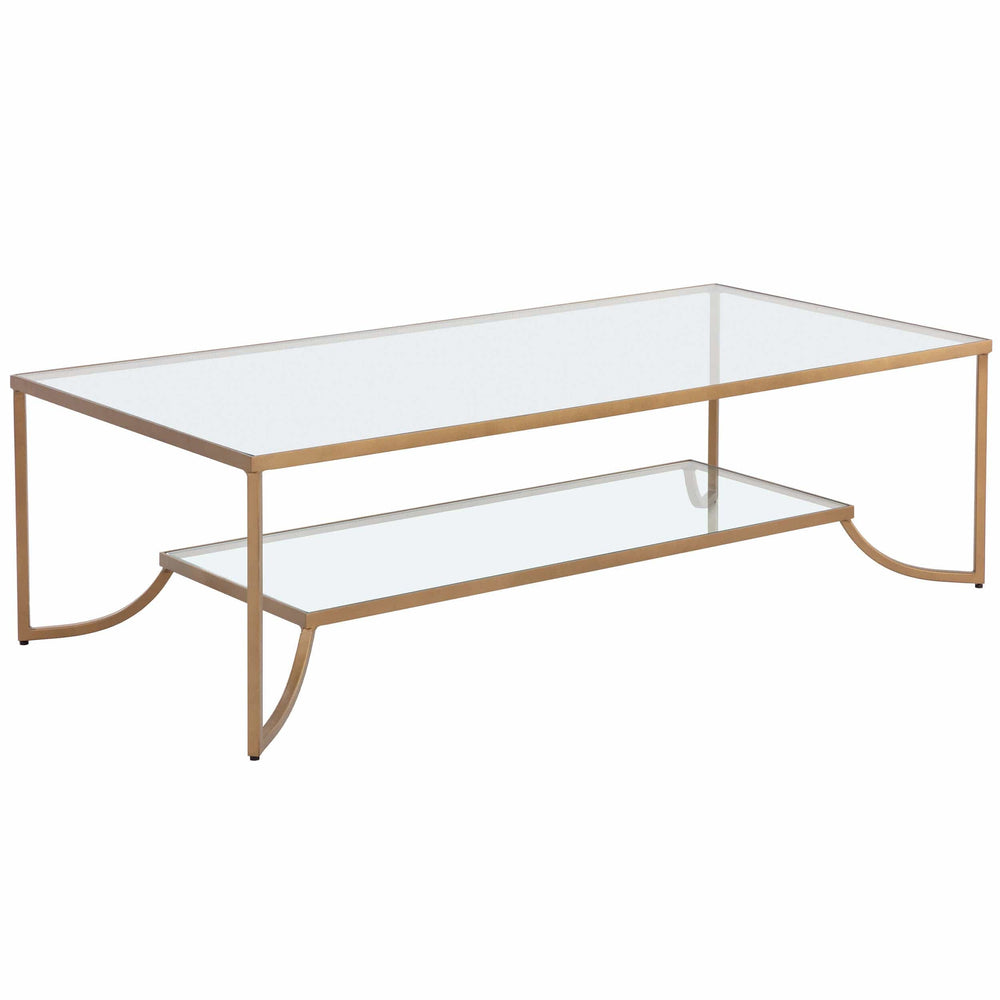 Kessler Coffee Table, Antique Brass-Furniture - Accent Tables-High Fashion Home