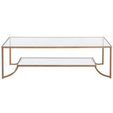 Kessler Coffee Table, Antique Brass-Furniture - Accent Tables-High Fashion Home