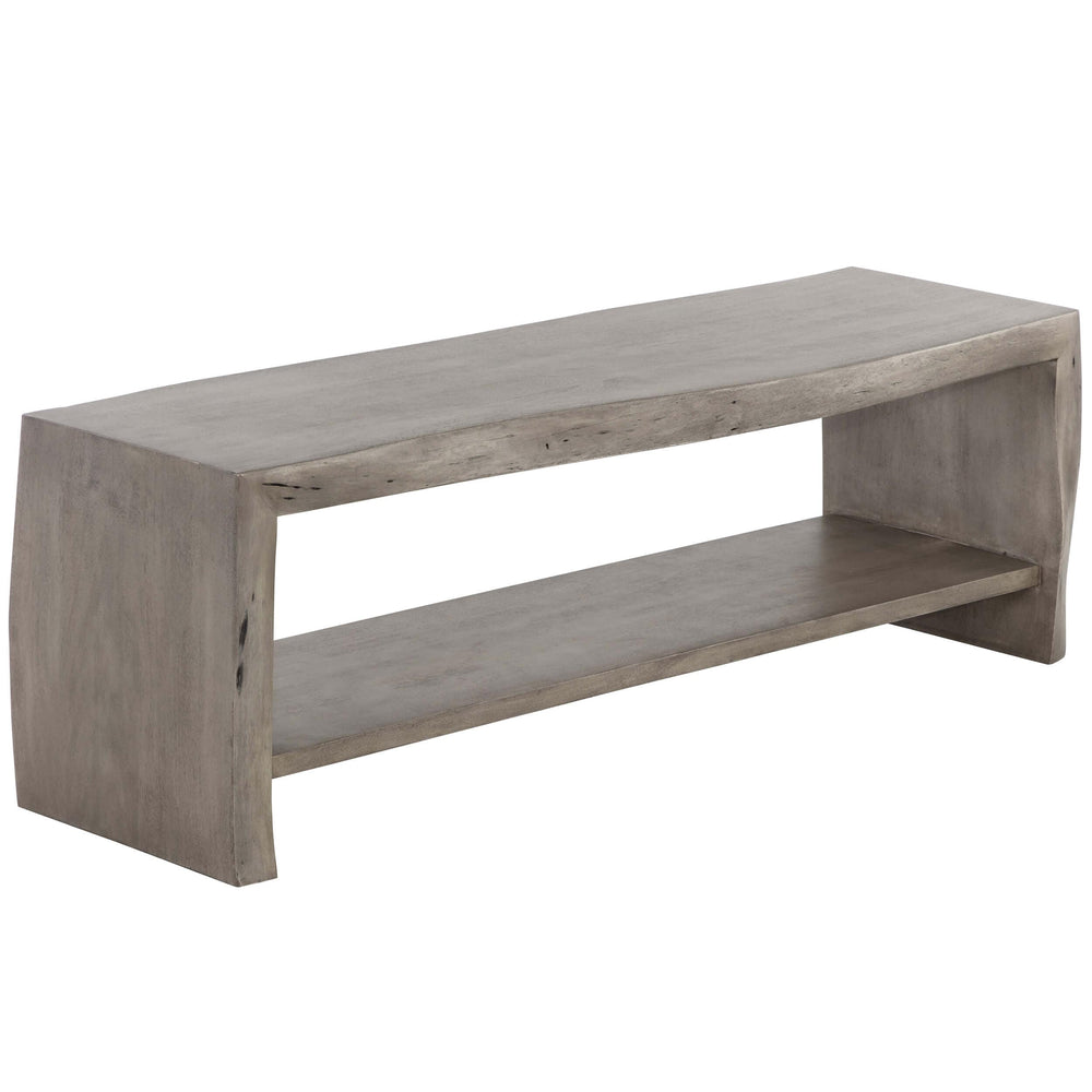 Ridge Bench, Grey-Furniture - Benches-High Fashion Home