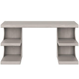 Catrine Desk, Grey-Furniture - Office-High Fashion Home