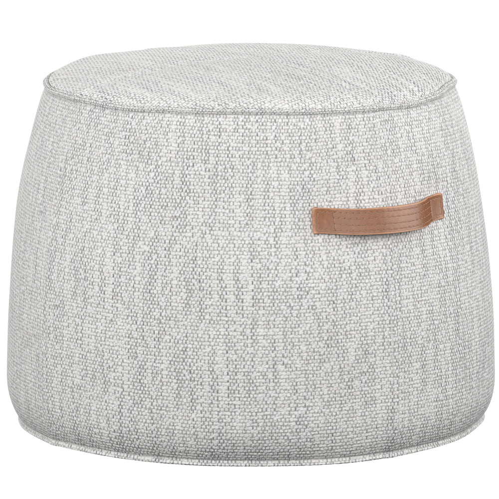 Mitchell Ottoman, Merino Cotton-Furniture - Chairs-High Fashion Home