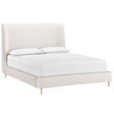 Tierra Bed, Bergen Taupe-Furniture - Bedroom-High Fashion Home