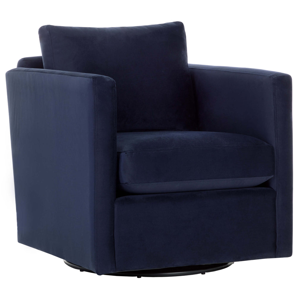 Georgie Swivel Chair, Abbington Navy-Furniture - Chairs-High Fashion Home