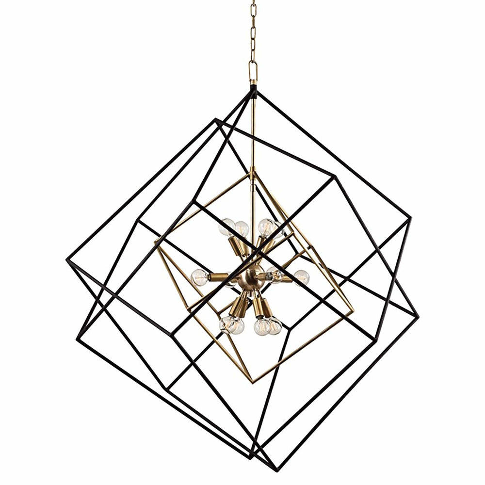 Roundout 12 Light Pendant, Aged Brass - Lighting - High Fashion Home