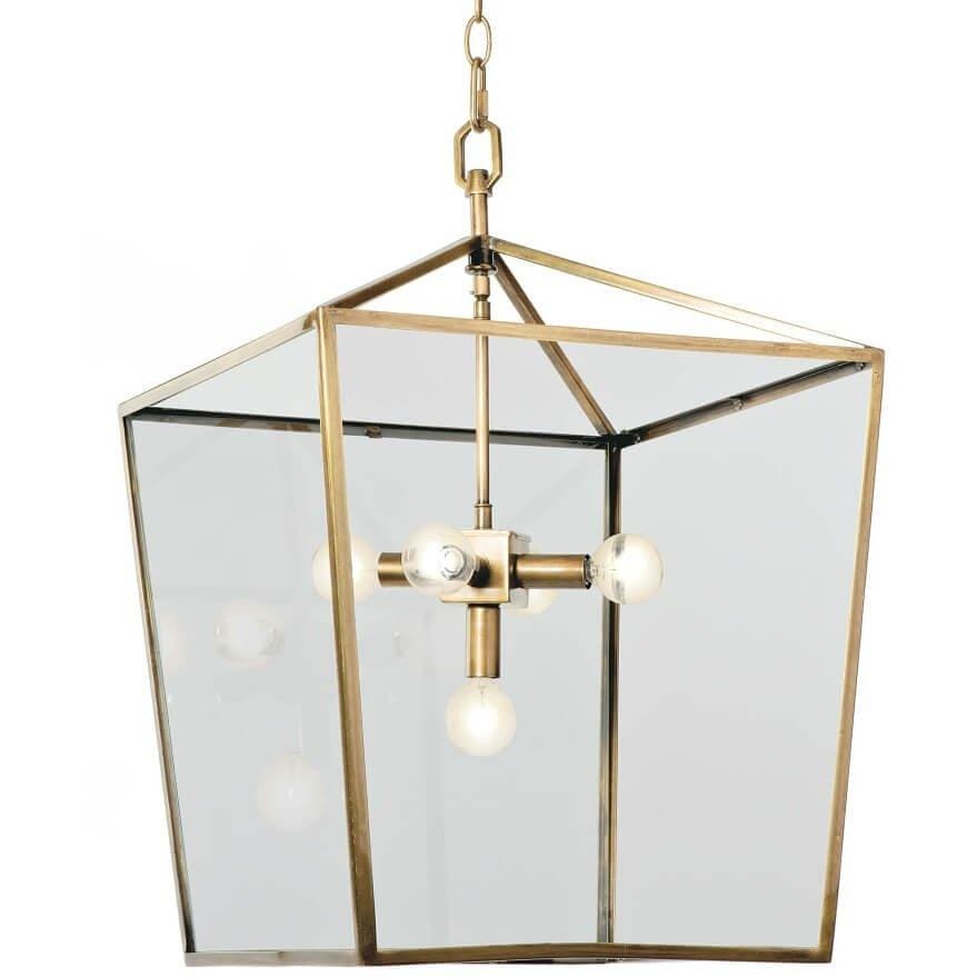 Camden Lantern, Brass - Lighting - High Fashion Home