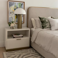 Jenkins Nightstand, High Gloss Cream