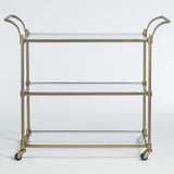 Wakefield Bar Cart, Atique Brass-High Fashion Home