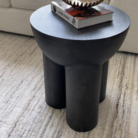 Sante End Table, Raw Black