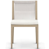 Sherwood Outdoor Dining Chair, Nattural Ivory/Washed Brown-Furniture - Dining-High Fashion Home