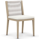 Sherwood Outdoor Dining Chair, Nattural Ivory/Washed Brown-Furniture - Dining-High Fashion Home