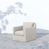 Dade Outdoor Swivel Chair, Stone Grey-Furniture - Chairs-High Fashion Home