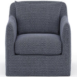 Dade Outdoor Swivel Chair, Faye Navy-Furniture - Chairs-High Fashion Home