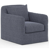 Dade Outdoor Swivel Chair, Faye Navy-Furniture - Chairs-High Fashion Home