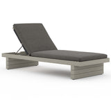 Leroy Outdoor Chaise, Charcoal/Weathered Grey-Furniture - Chairs-High Fashion Home