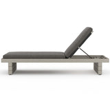 Leroy Outdoor Chaise, Charcoal/Weathered Grey-Furniture - Chairs-High Fashion Home