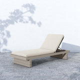 Leroy Outdoor Chaise, Faye Sand/Weathered Grey-Furniture - Chairs-High Fashion Home