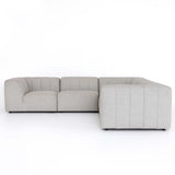 Gwen Outdoor 5-Piece Sectional, Faye Ash-Furniture - Sofas-High Fashion Home