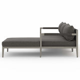 Sherwood Outdoor 2 Piece RAF Sectional, Charcoal/Weather Grey-Furniture - Sofas-High Fashion Home