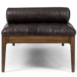 Joanna Leather Bench, Sonoma Black