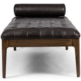 Joanna Leather Bench, Sonoma Black