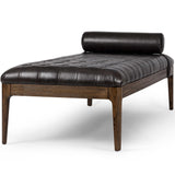 Joanna Leather Bench, Sonoma Black