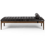 Joanna Leather Bench, Sonoma Black