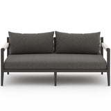 Sherwood 63" Outdoor Sofa, Charcoal/Bronze-Furniture - Sofas-High Fashion Home