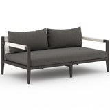 Sherwood 63" Outdoor Sofa, Charcoal/Bronze-Furniture - Sofas-High Fashion Home