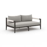 Sherwood 63" Outdoor Sofa, Faye Ash/Bronze-Furniture - Sofas-High Fashion Home