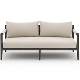 Sherwood 63" Outdoor Sofa, Faye Sand/Bronze-Furniture - Sofas-High Fashion Home