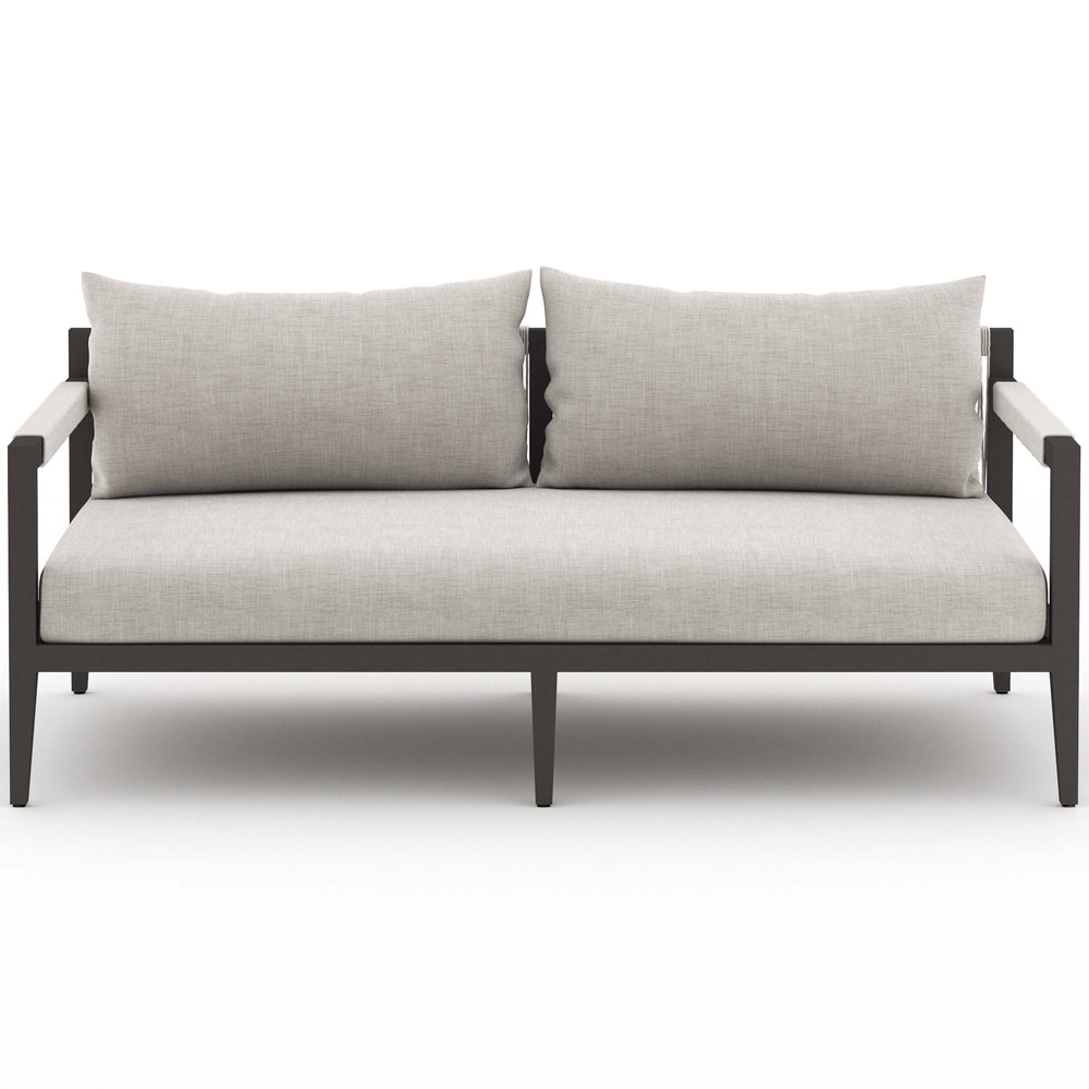 Sherwood 63" Outdoor Sofa, Stone Grey/Bronze-Furniture - Sofas-High Fashion Home