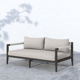 Sherwood 63" Outdoor Sofa, Stone Grey/Bronze-Furniture - Sofas-High Fashion Home