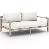 Sherwood 63" Outdoor Sofa, Natural Ivory/Washed Brown-Furniture - Sofas-High Fashion Home